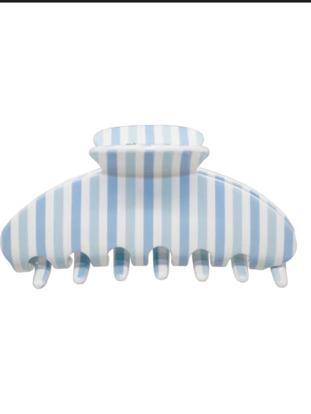Big Effing Claw Clip in Pool Boy Blue Stripe
